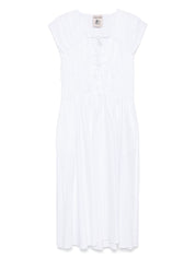 Vestidos de semialta costura Vestido largo de algodón blanco