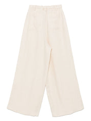 Pantalon Alysi en lin blanc à jambe large