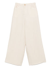 Pantalon Alysi en lin blanc à jambe large