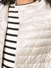 Herno Coats Beige nylon midi down jacket