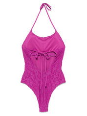 Emporio Armani Sea clothing Purple halterneck swimsuit