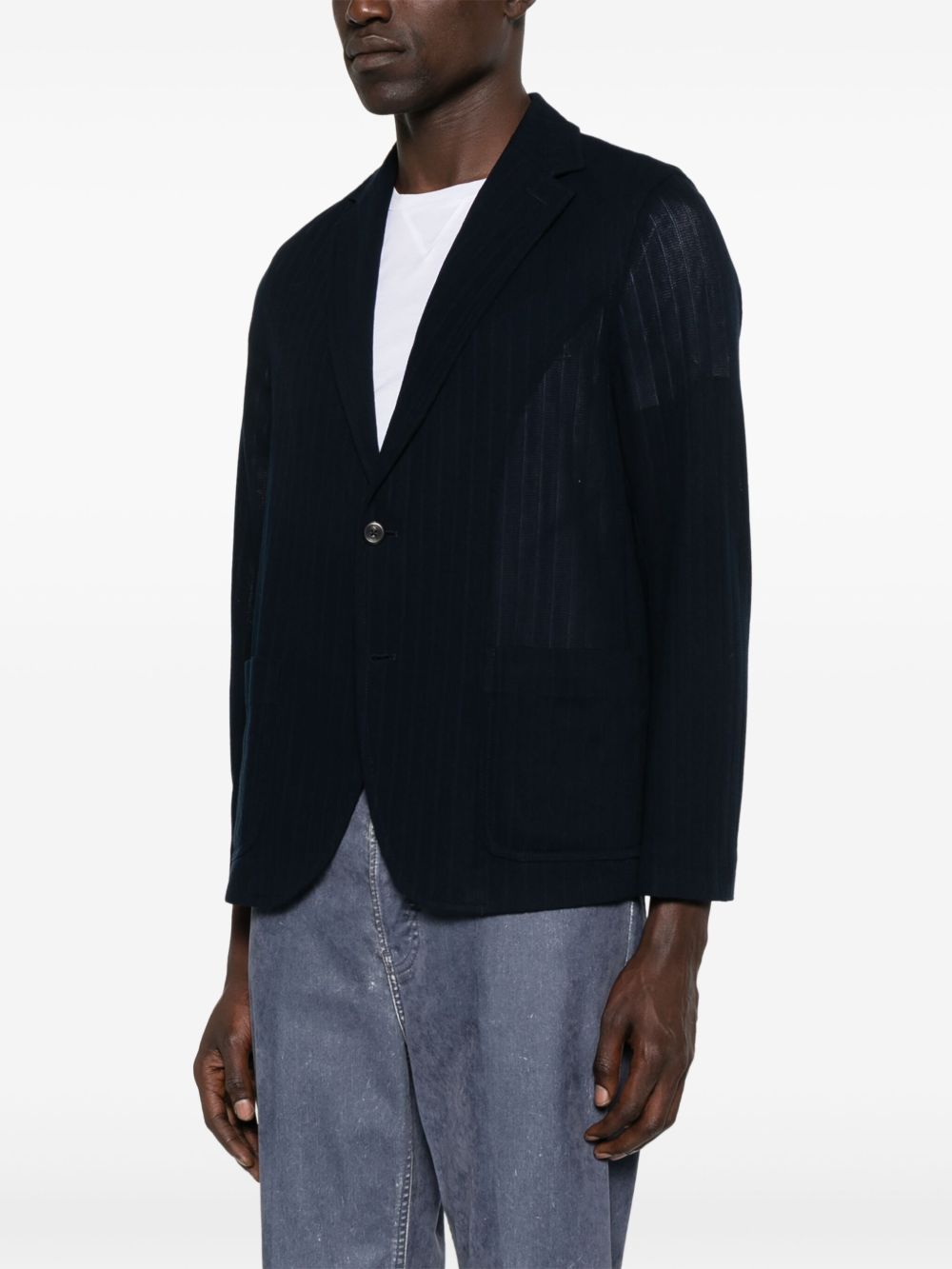 Circolo 1901 Blue Jacket — Tailored Cotton Sport Jacket