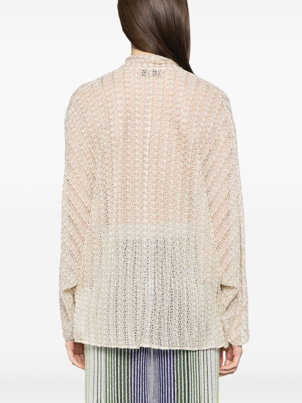 Chemises Missoni Chemisier beige avec détail nœud