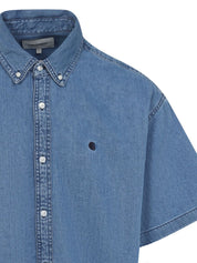 Carhartt Wip Main Shirts Blue denim cotton