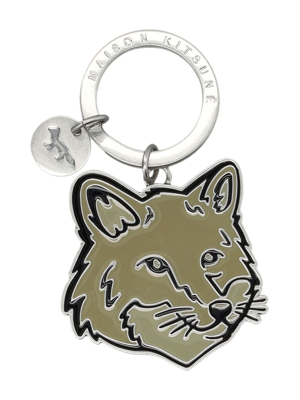 Maison Kitsuné Bold Fox Head keyring in enamelled metal