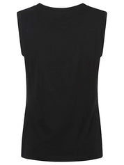 Emporio Armani Black Logo Cotton Tank — Women's Top