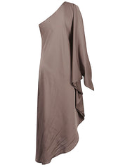 Silk95Five Dresses Brown asymmetrical silk kaftan