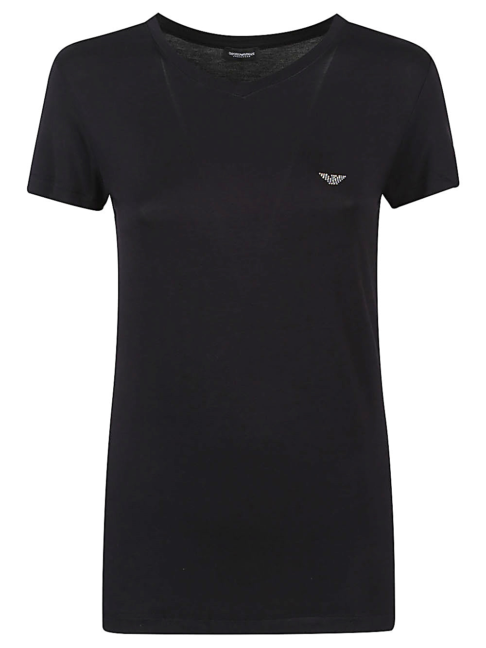 Emporio Armani T-shirts and Polos Black V-neck