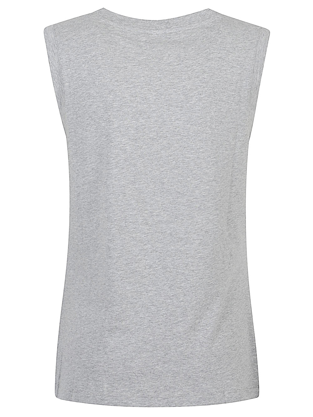 Emporio Armani Grey Logo Tank — Cotton Round‑Neck Top