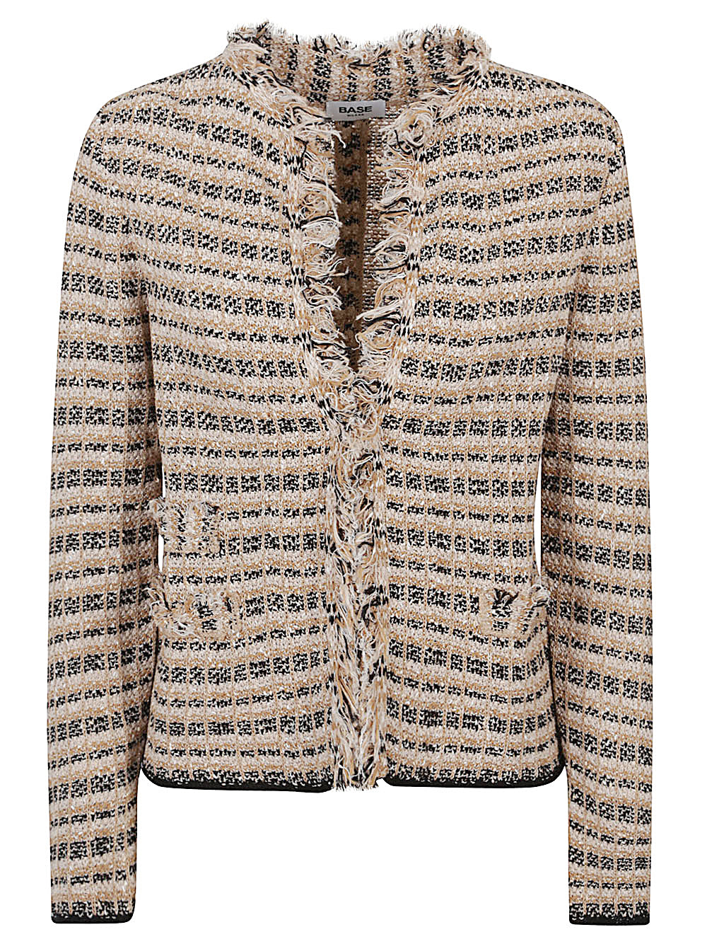 Base Jackets Black jacket with beige detail