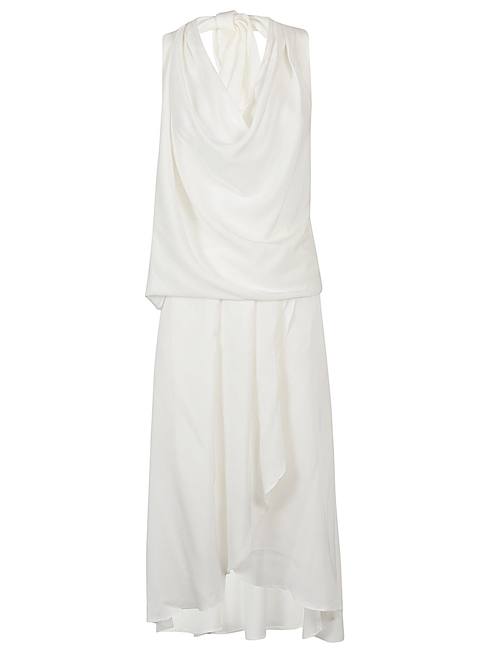 Silk95Five SILK95FIVE Dresses White silk halterneck dress