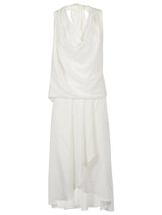 Silk95Five SILK95FIVE Dresses White silk halterneck dress