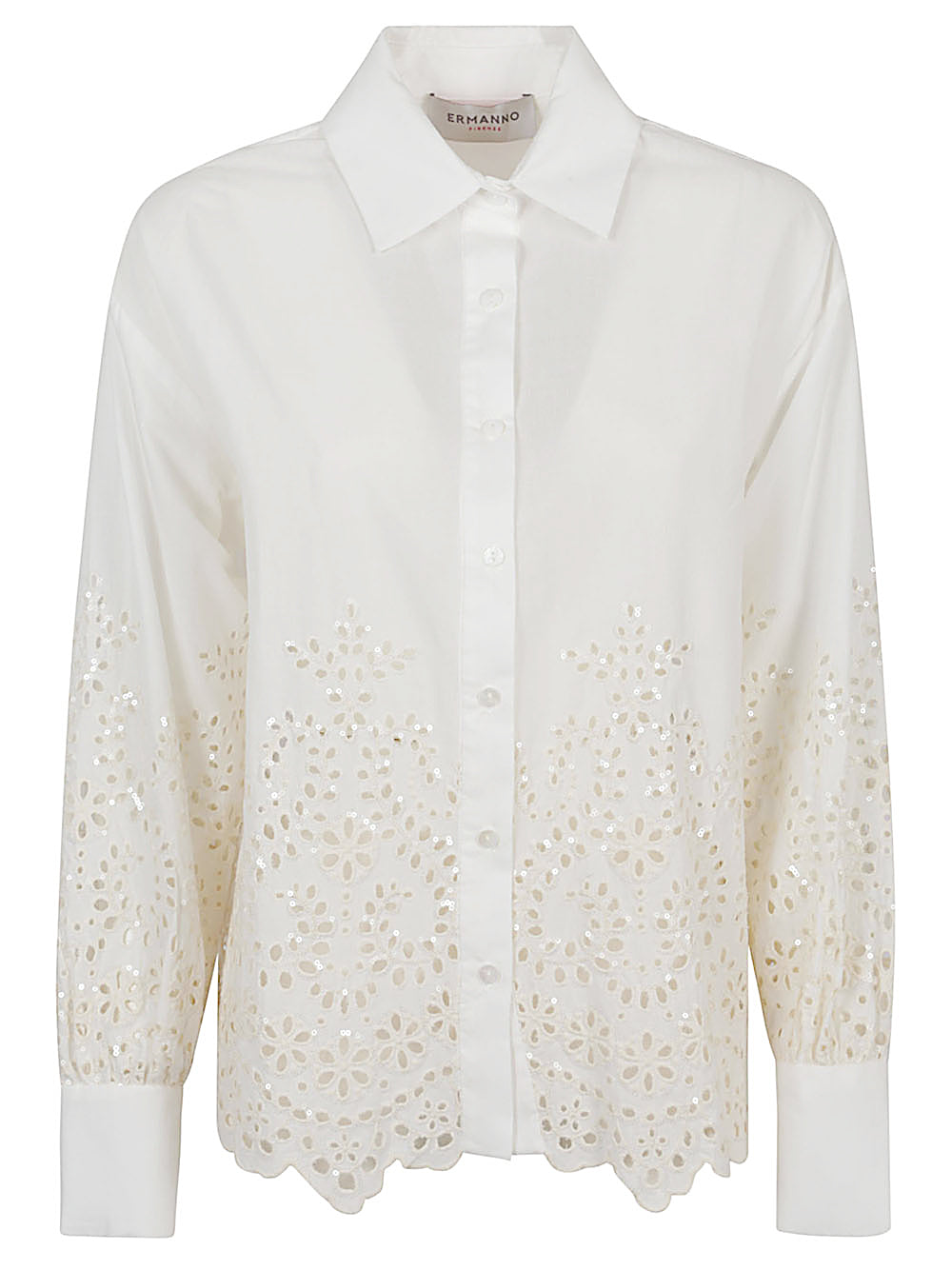 Ermanno Firenze Chemises Coton blanc brodé