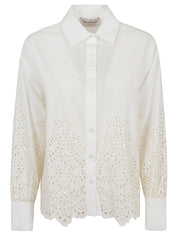 Ermanno Firenze Chemises Coton blanc brodé