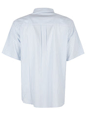 Camisas principales Carhartt Wip de algodón a rayas blancas