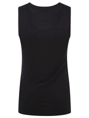 Emporio Armani Top Black tank top — Sleek Italian knit