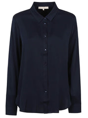Silk95Five Shirts Blue relaxed silk shirt