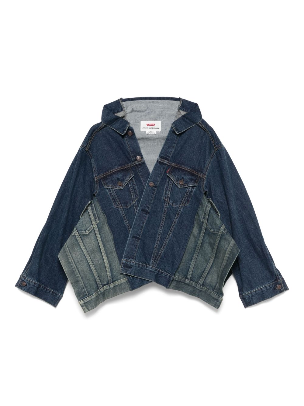 Junya Watanabe Coats Blue asymmetric denim jacket