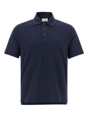 Saint Laurent T-shirts and Polos Blue cotton polo