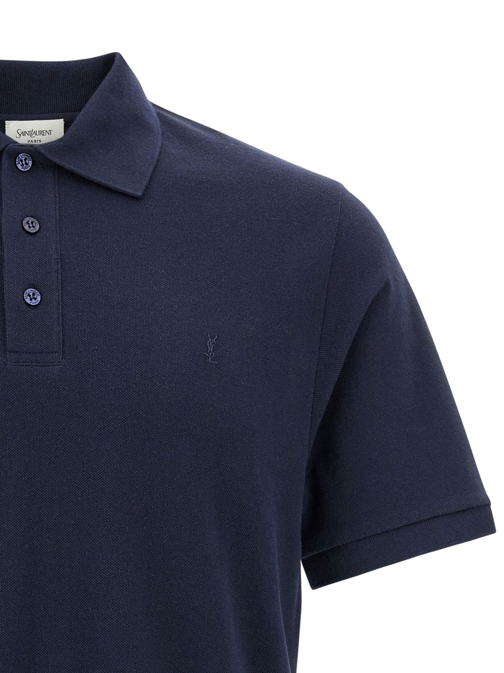 Saint Laurent T-shirts and Polos Blue cotton polo