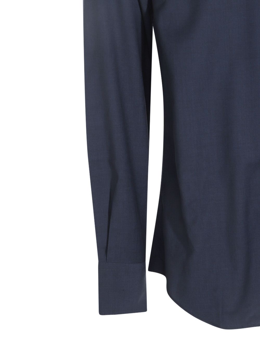 Blue Virgin Wool Shirt — Brunello Cucinelli