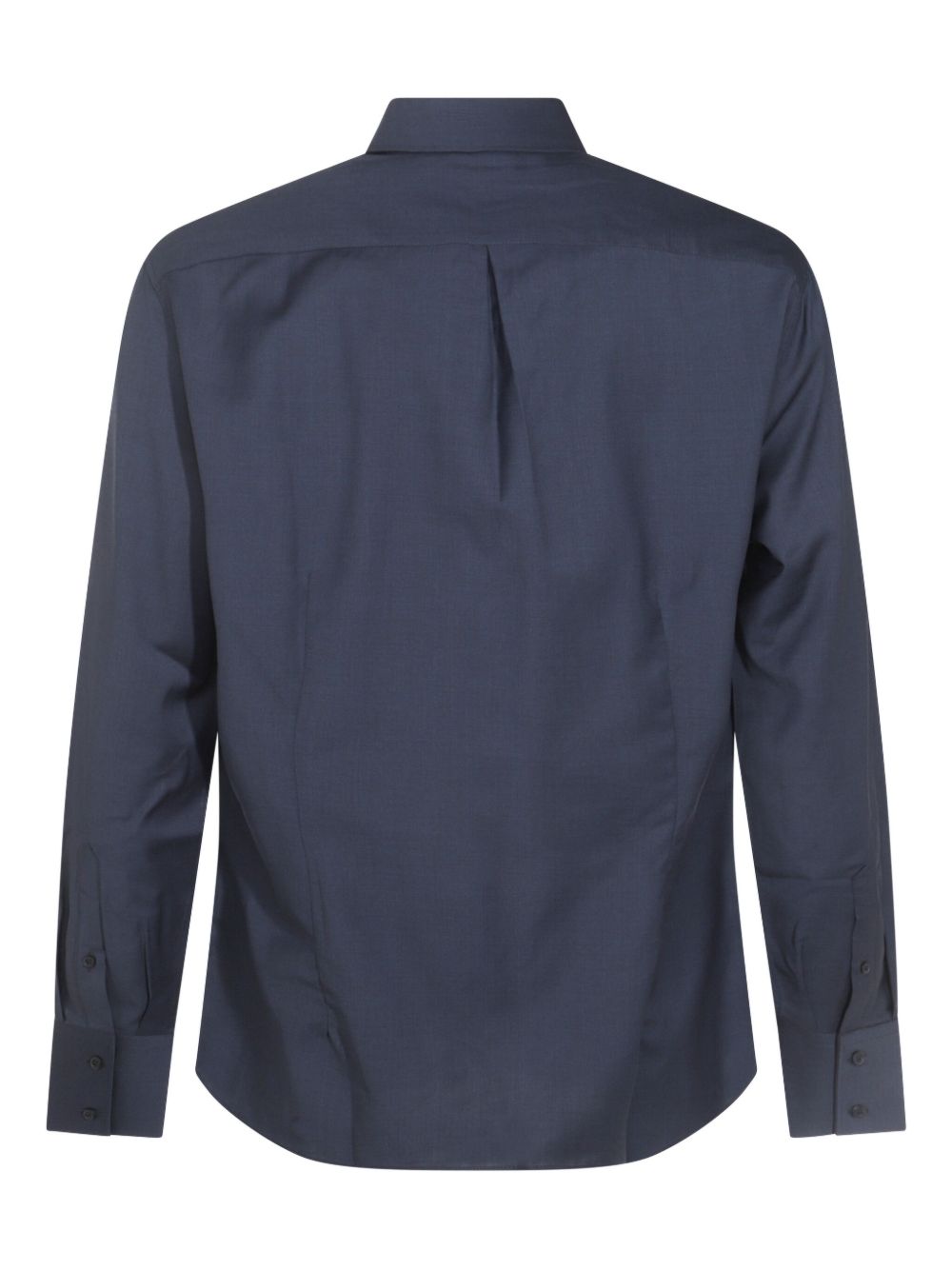 Blue Virgin Wool Shirt — Brunello Cucinelli