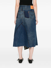 Junya Watanabe Skirts Blue asymmetric denim