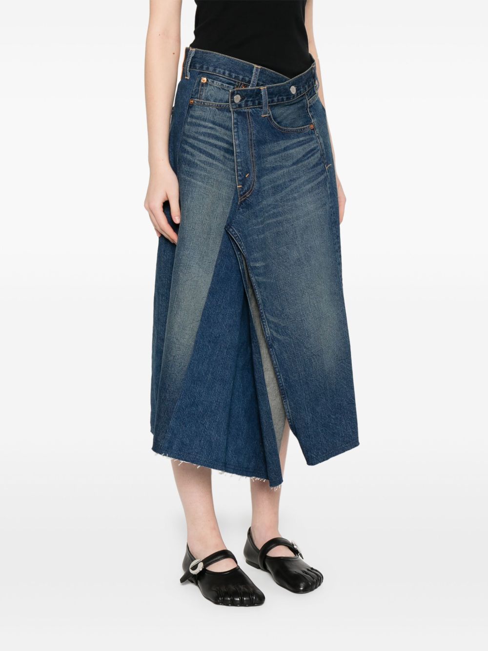 Junya Watanabe Skirts Blue asymmetric denim