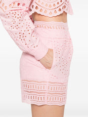 Ermanno Scervino Shorts in Pink Lace