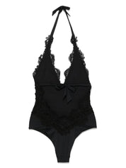 Ermanno Scervino Sea clothing Black swimsuit with lace detail