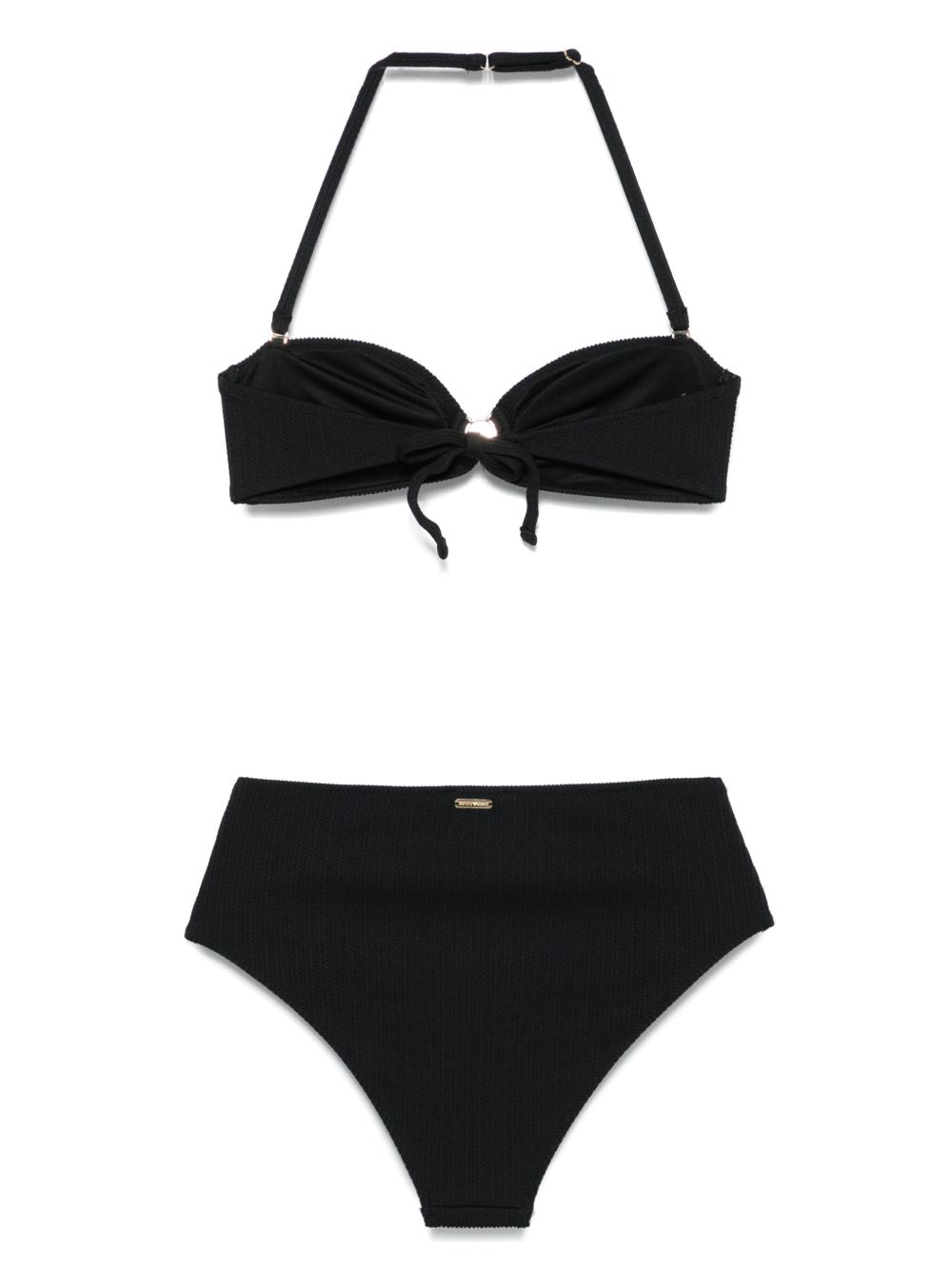 Bikini de cintura alta negro Emporio Armani Sea clothing