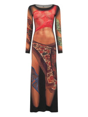 Marine Serre Dresses Beige long dress