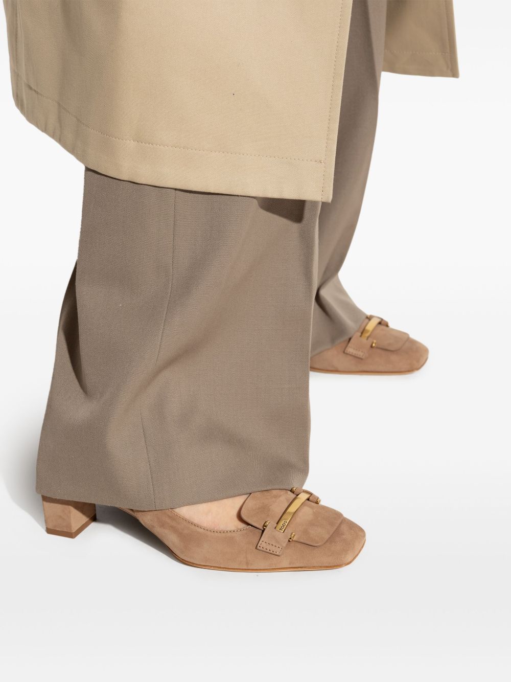 Tod'S With Heel in sand beige leather