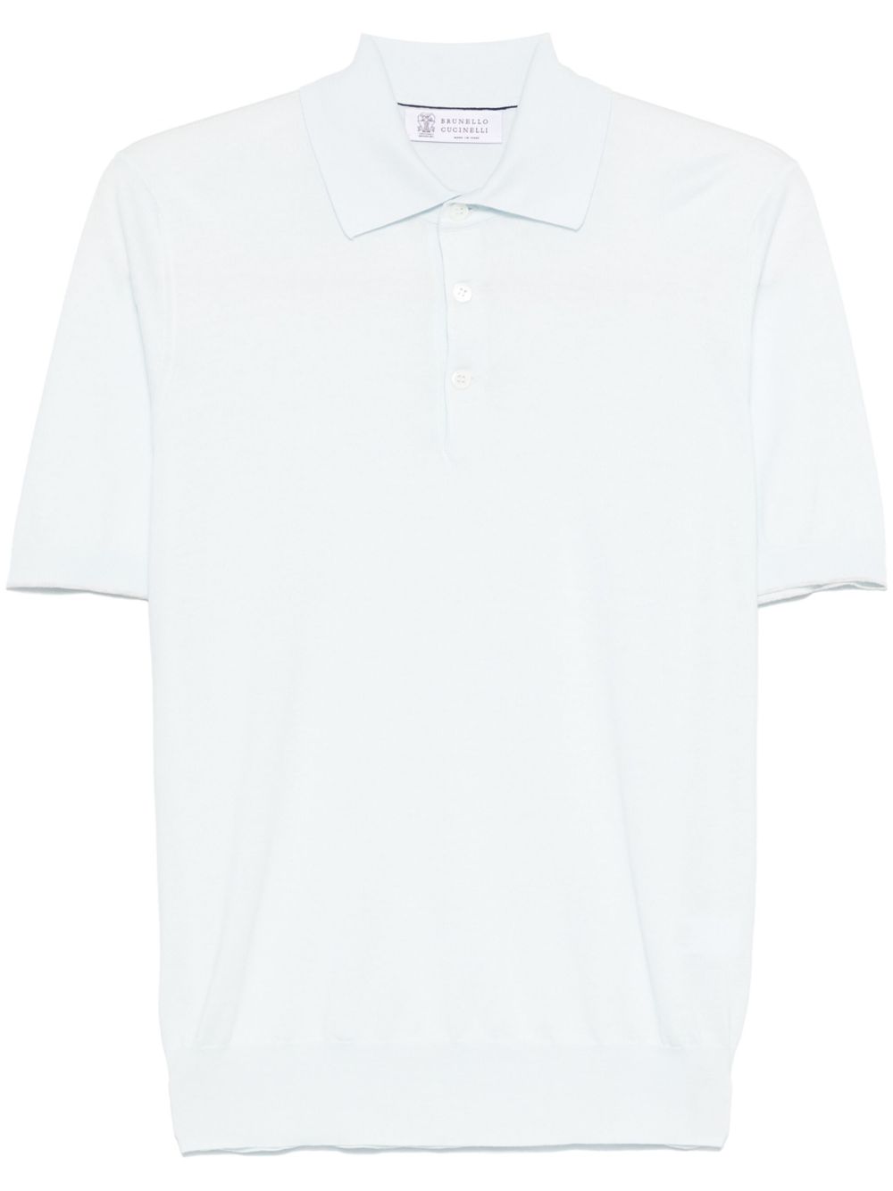 Brunello Cucinelli T-shirts and Polos Clear Blue cotton knit