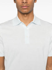 Brunello Cucinelli T-shirts and Polos Clear Blue cotton knit