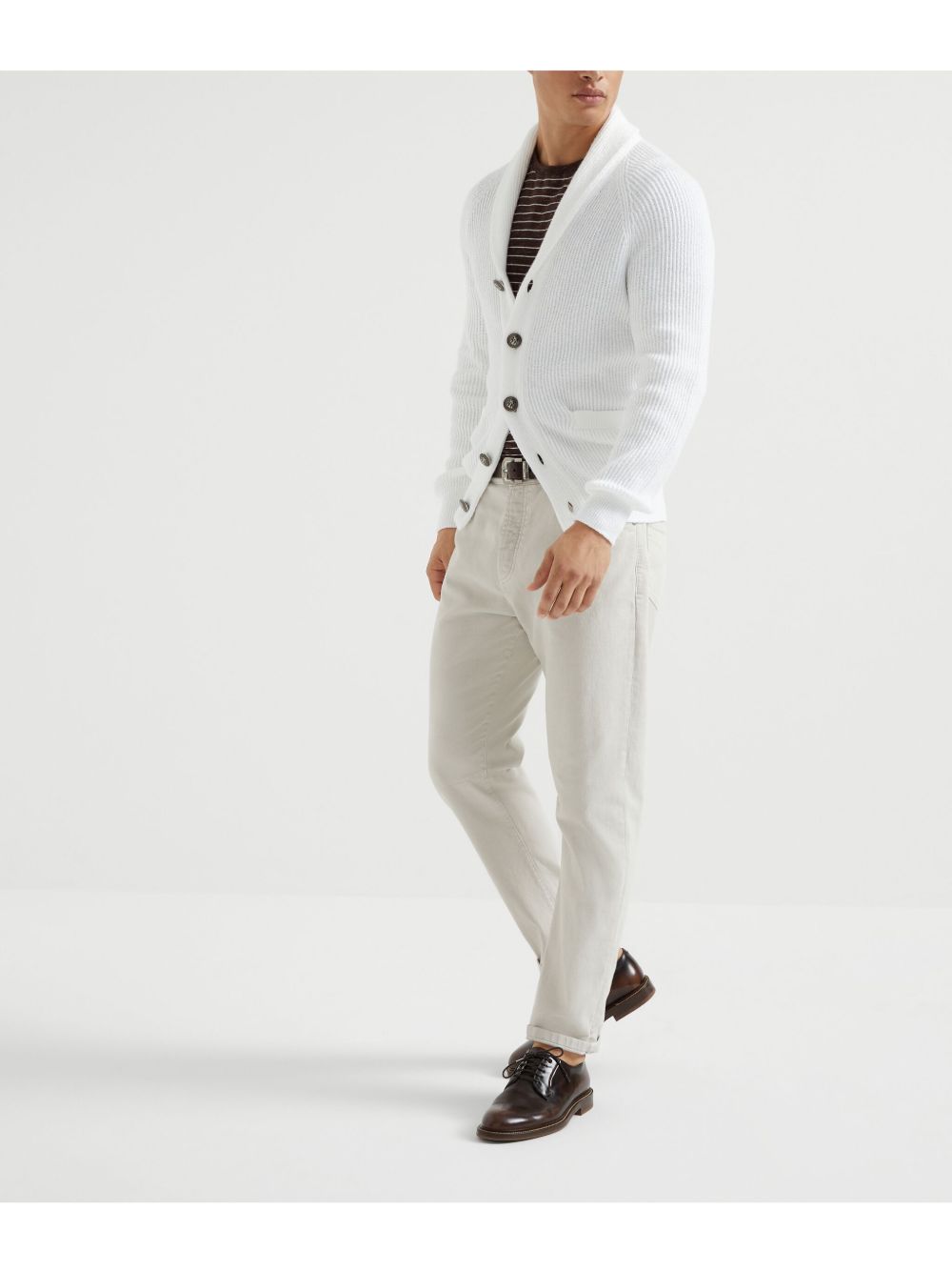 Brunello Cucinelli Trousers — Light Grey Men’s Pants