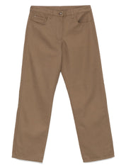 Emporio Armani Brown Organic Cotton Trousers