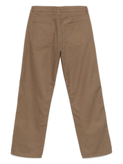 Emporio Armani Brown Organic Cotton Trousers