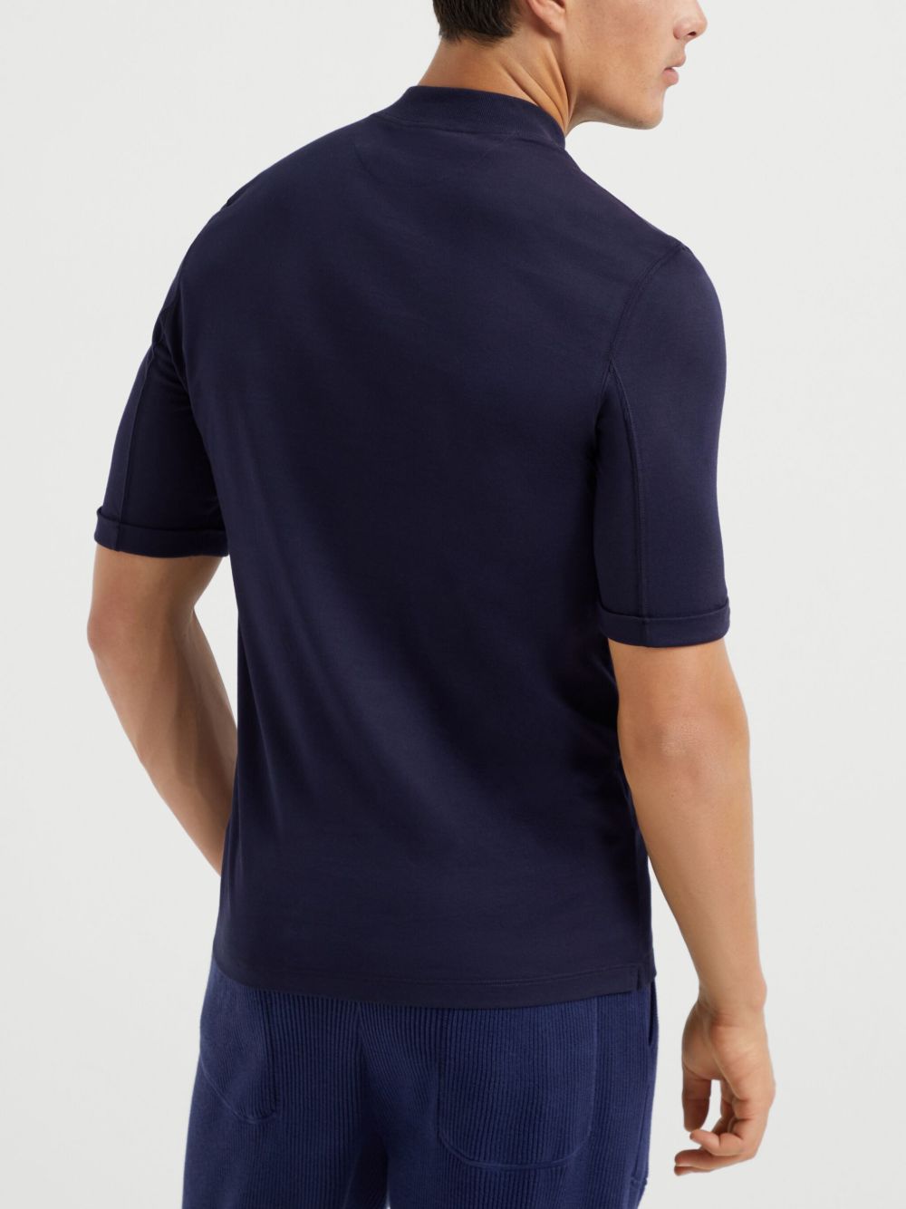 Brunello Cucinelli T-shirts and Polos Blue cotton jersey