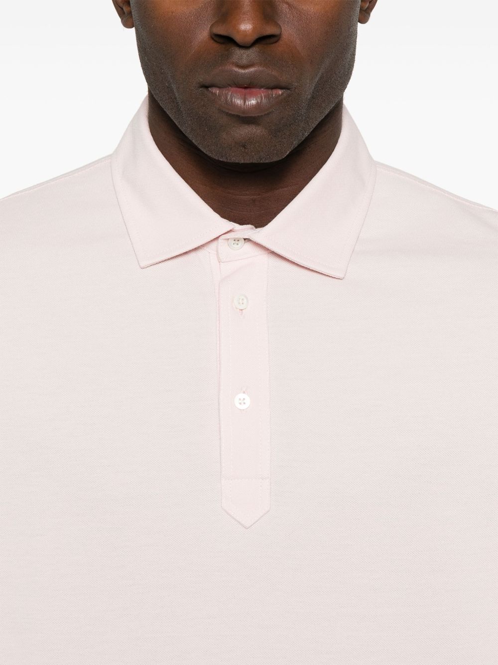 Brunello Cucinelli T-shirts and Polos in Pink Cotton Piquet