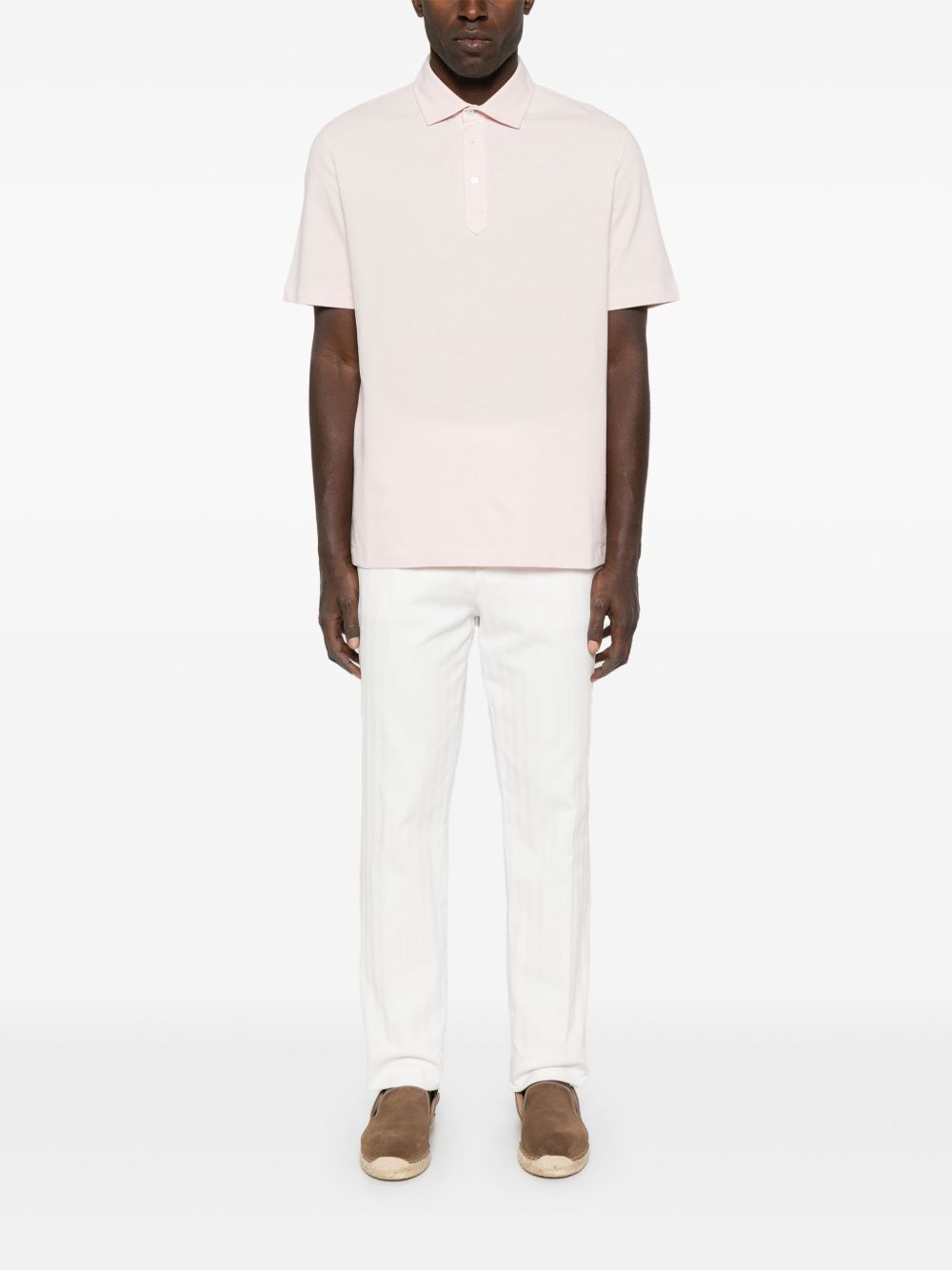 Brunello Cucinelli T-shirts and Polos in Pink Cotton Piquet