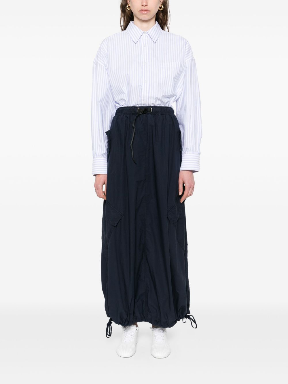 White Sand Skirts Blue long cotton skirt