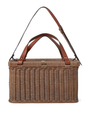 Beige Wicker Basket Bag — Brunello Cucinelli Shopper