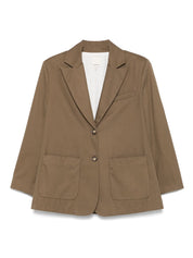 Emporio Armani Brown Cotton Blazer — Women's Jacket