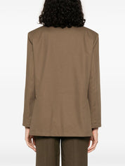 Emporio Armani Brown Cotton Blazer — Women's Jacket