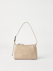 Duo Leather Shoulder Bag in Beige — Brunello Cucinelli