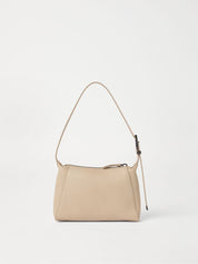 Duo Leather Shoulder Bag in Beige — Brunello Cucinelli