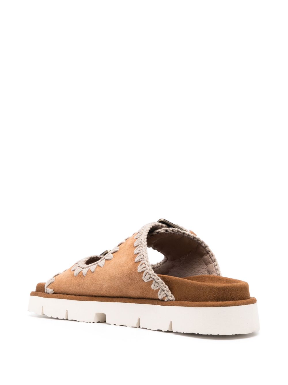 Mou Sandals Leather Brown in calf suede