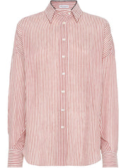 Brunello Cucinelli Chemises Lin bordeaux