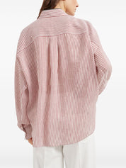 Brunello Cucinelli Chemises Lin bordeaux